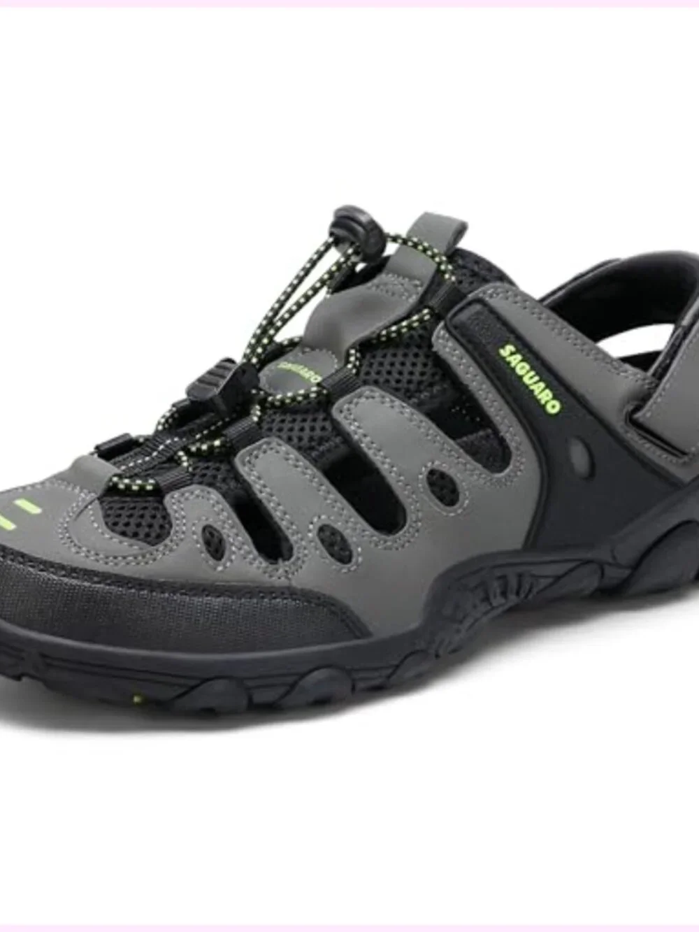 SAGUARO Men's Sport Sandals Adjustable Strap Closed Toe Outdoor Hiking Sandal